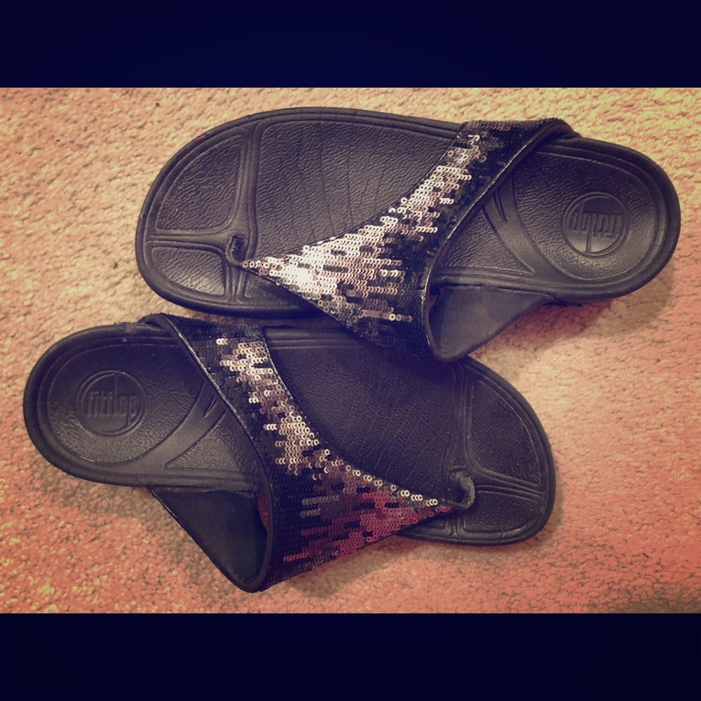 Fit flops glitter black